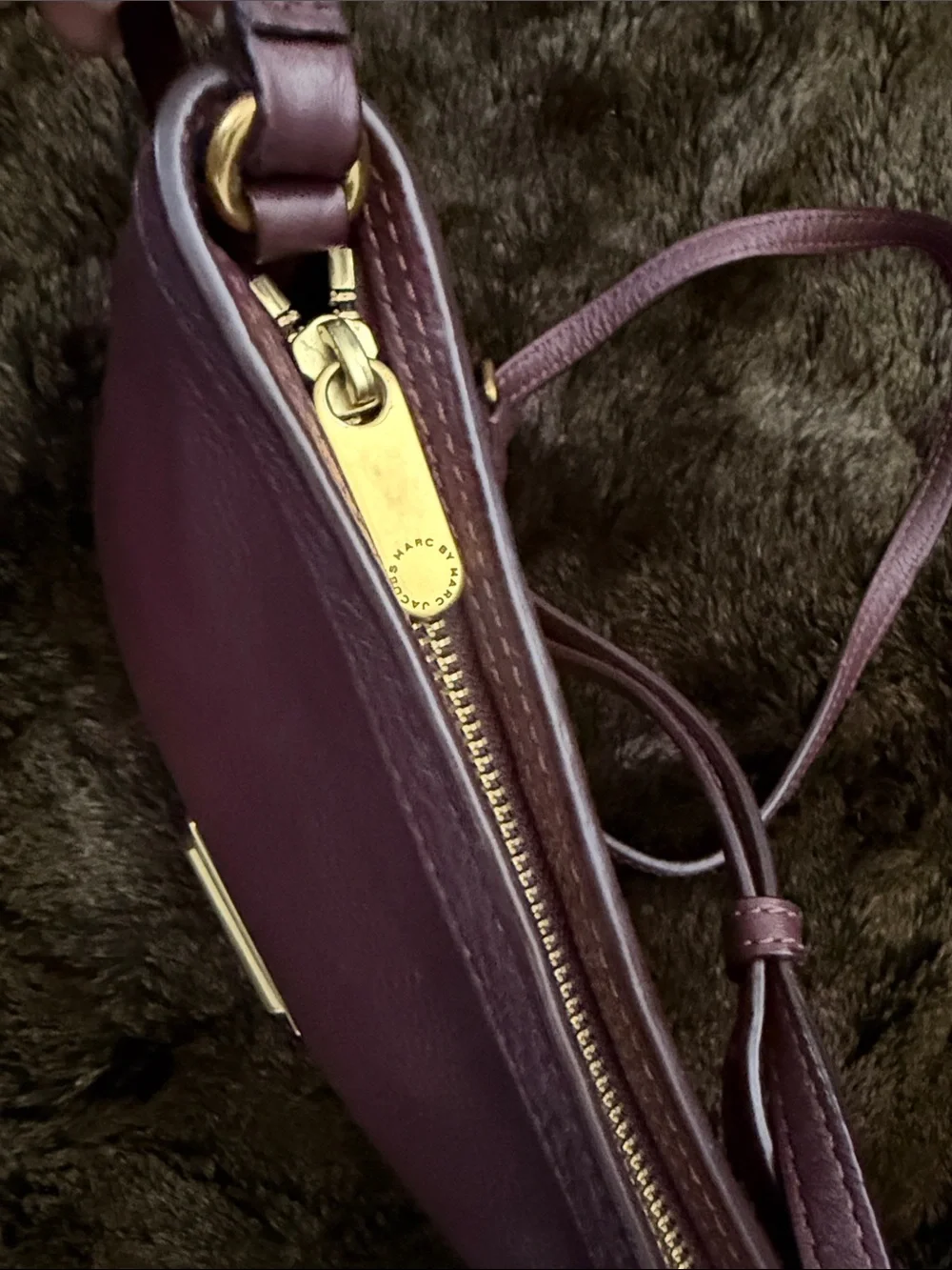 Marc by Marc Jacobs Plum Leather Crossbody Bag